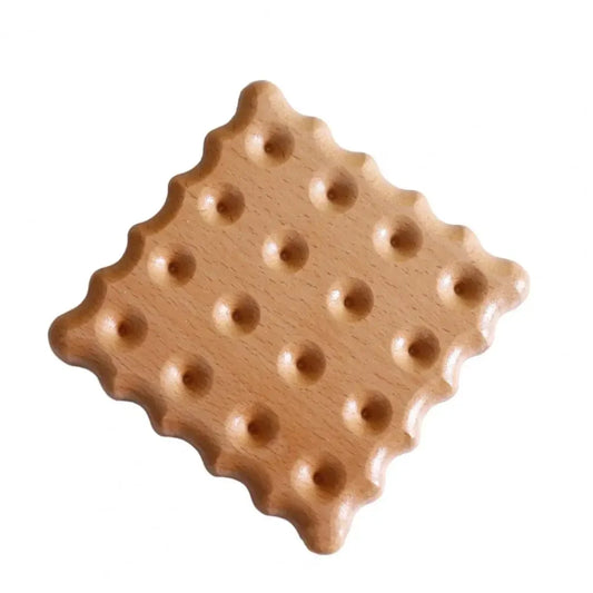 Sous-verres en bois naturel "Le Petit Biscuit" - Élégance décalée pour vos matins